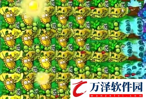 植物大戰(zhàn)僵尸雜交版迷你游戲你看他們像柱子一樣怎么過(guò)