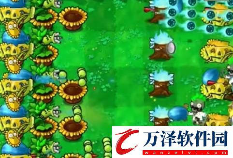 植物大戰(zhàn)僵尸雜交版迷你游戲你看他們像柱子一樣怎么過(guò)