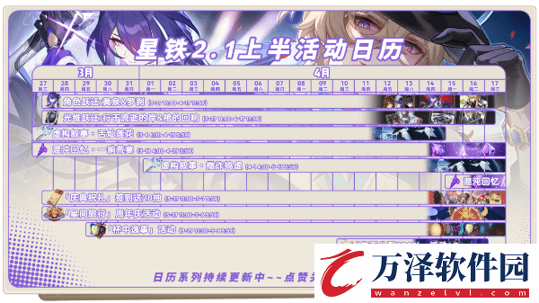 崩壞星穹鐵道2.1上半場活動有哪些