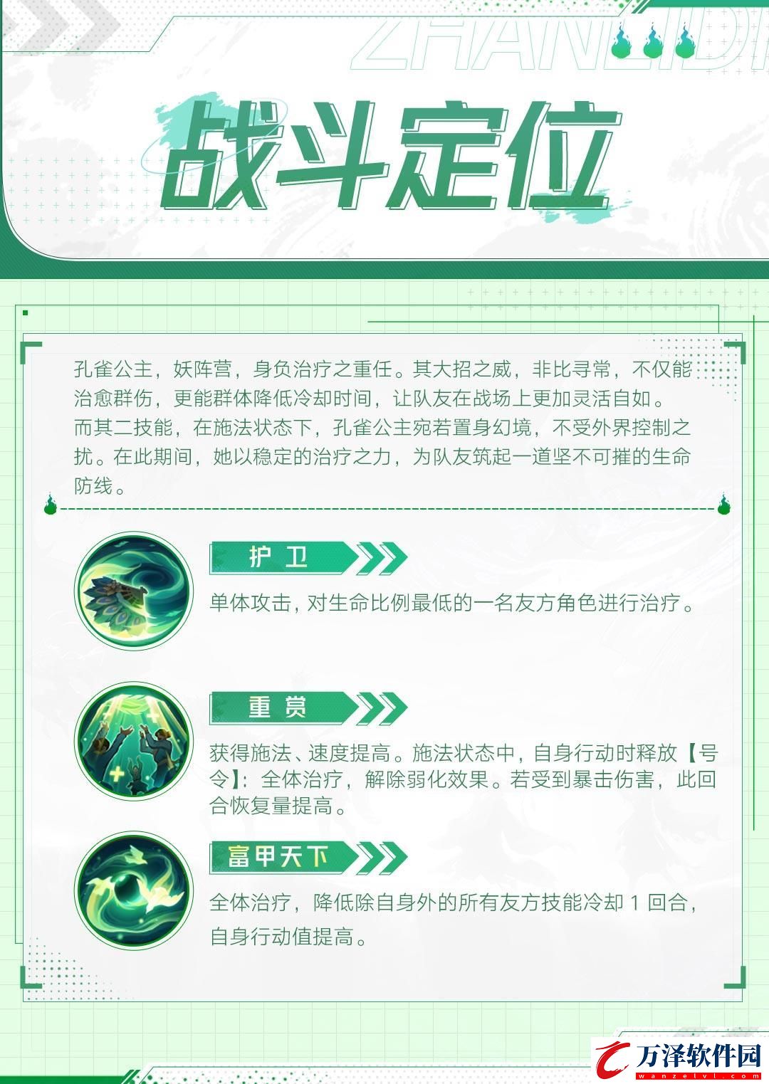 西游筆繪西行孔雀公主技能屬性介紹